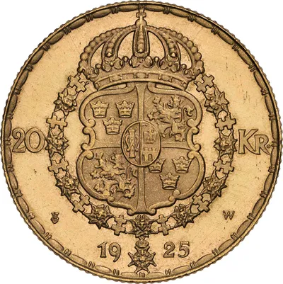 20 kronor, Stockholm, Gustaf V, 1925