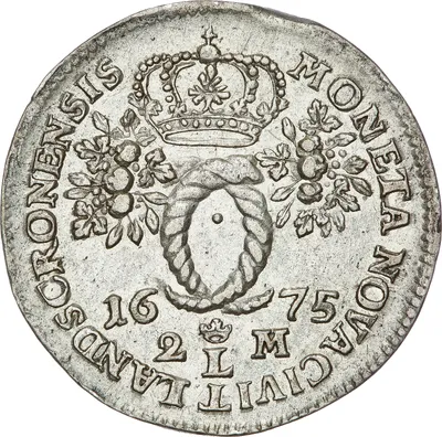 2 mark, Landskrona, Karl XI, 1675