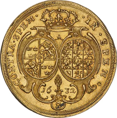 2 dukat, Augsburg, Gustav II Adolf, 1632