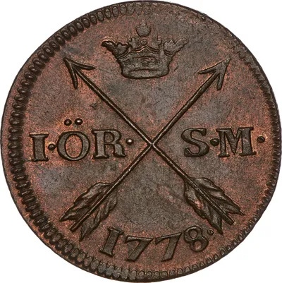 1 öre silvermynt, Avesta, Gustav III, 1778