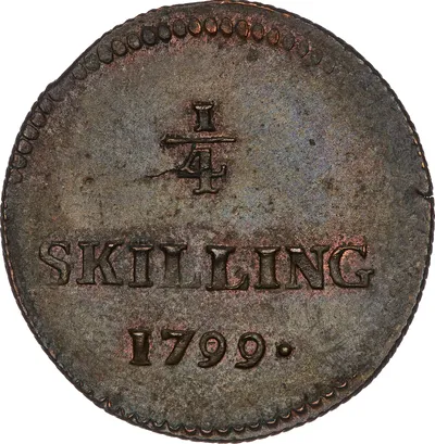 1/4 skilling riksgälds, Avesta, Gustav IV Adolf, 1799