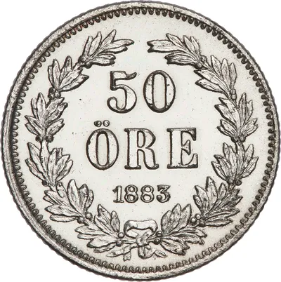 50 öre, Stockholm, Oscar II, 1883