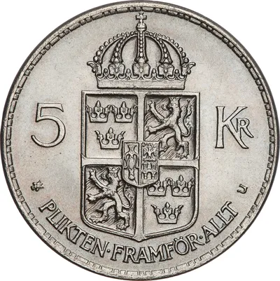 5 kronor, Stockholm, Gustaf VI Adolf, 1972