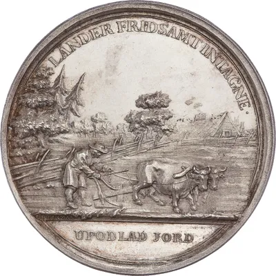 King Adolf Fredrik's award medal for new cultivation