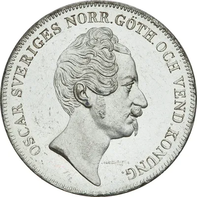 1 riksdaler specie, Stockholm, Oscar I, 1853