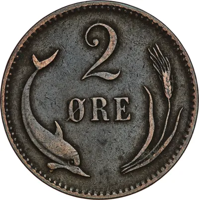 2 öre, Köpenhamn, Christian IX av Danmark, 1889