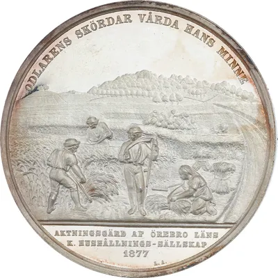 Agricultural Society of Örebro made a commemorative medal over the agricultural reformer Olof Gabriel Hedengren. 