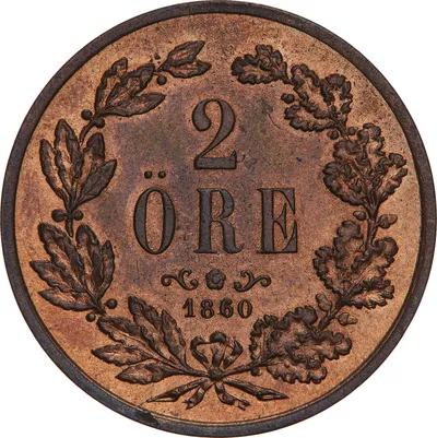 2 öre, Stockholm, Karl XV, 1860