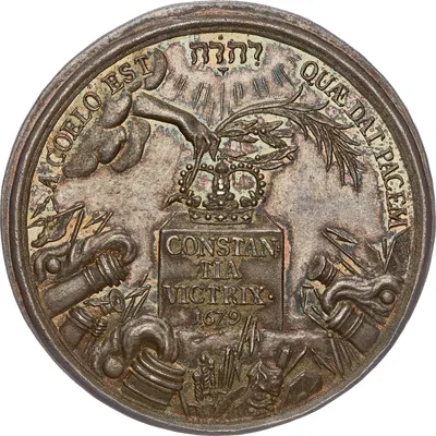 Medal commemorating signing of the peace of Lund on September 26, 1679.