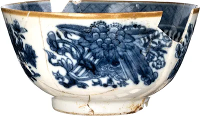 Kopp med fat, Kina, ca 1800