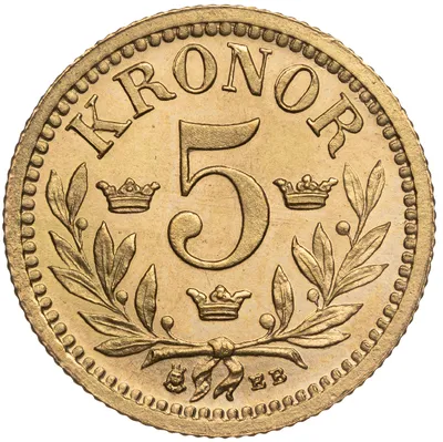 5 kronor, Stockholm, Oscar II, 1881