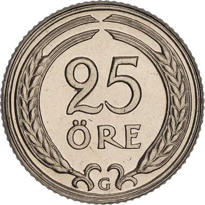 25 öre, Stockholm, Gustaf V, 1940