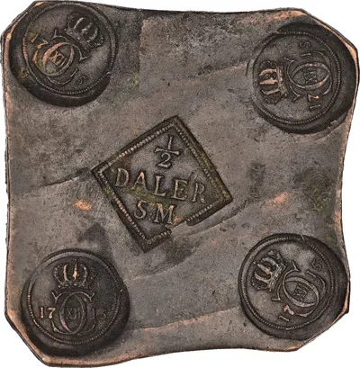 1/2 daler silvermynt, Avesta, Karl XII, 1715