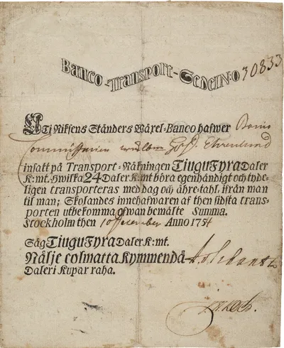 24 daler kopparmynt, Riksens ständers växelbank, 1754